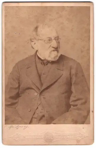 Fotografie Franz Hanfstaengl, München, Carl Spitzweg, deutscher Maler und Zeichner der Spätromantik