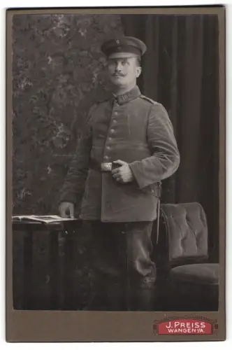 Fotografie J. Preiss, Wangen i. A., Soldat in Uniform Rgt. 16