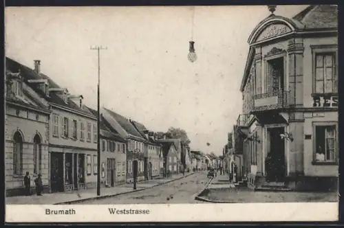 AK Brumath, Weststrasse, Restaurant Lion d`Or