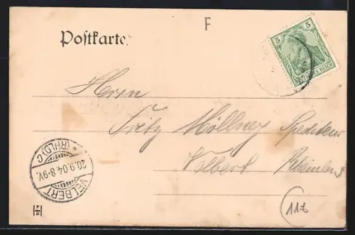 AK Mietesheim i. Els., Panorama, Posthilfstelle und Gemeindehaus