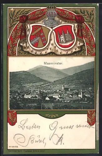 AK Masmünster, Vue du village avec collines en arrière-plan