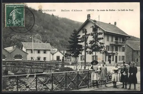 AK Lepuix, La route du Ballon, le Café du Pont