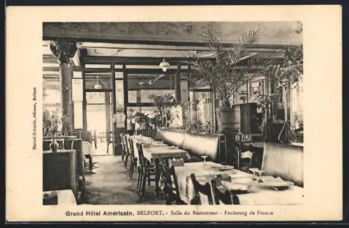 AK Belfort, Grand Hôtel Américain, Salle du Restaurant, Faubourg de France
