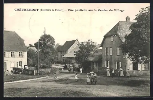 AK Chèvremont /Territoire de Belfort, Vue partielle sur le Centre du Village