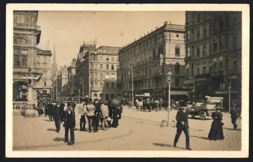 AK Wien, Kärntnerstrasse mit Geschäften
