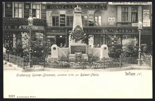 AK Wien, Erzherzog Rainer-Brunnen am Rainer-Platz