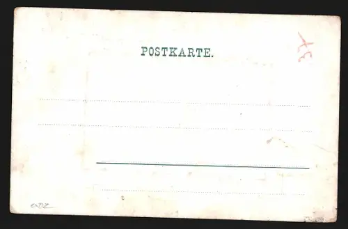 Lithographie Salzburg, Gaisberg mit Gasthaus, Passepartout