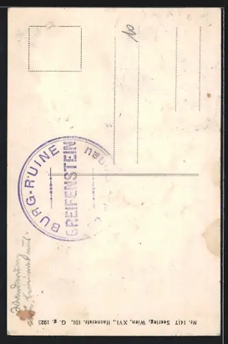 AK Greifenstein a. d. Donau, Ortspartie mit Burgruine