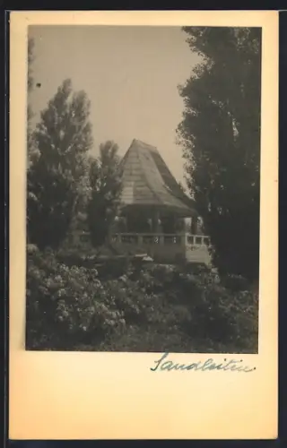 Foto-AK Wien, Sandleiten mit Pavillon