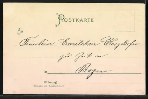 Lithographie Osterengel mit Margeriten, Fröhliche Ostern