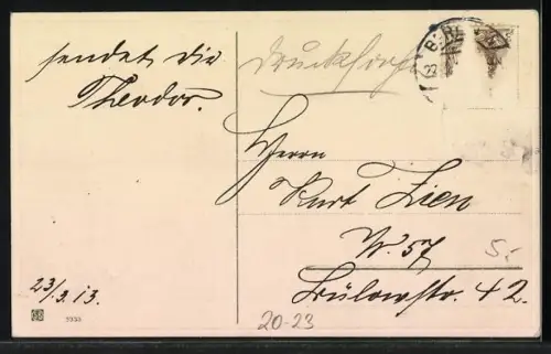 AK Osterhasen in einem Auto, Osterhasenpolizei schreibt Strafmandat, Herzlichen Ostergruss