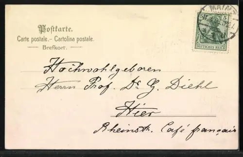 Lithographie Zwei Osterhasen bemalen gigantische Ostereier, Fröhliche Ostern