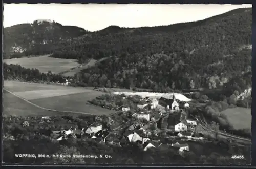AK Wopfing /N. Oe., Teilansicht mit Ruine Starhemberg