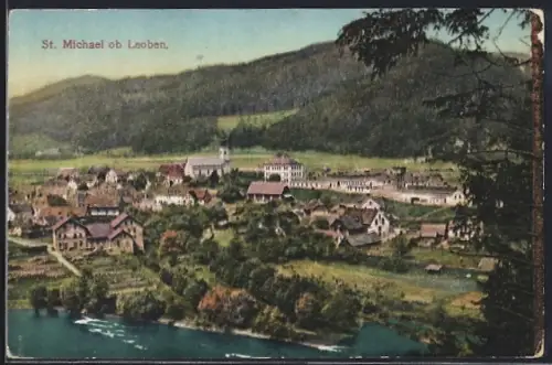 AK St. Michael ob Leoben, Teilansicht mit Kirche
