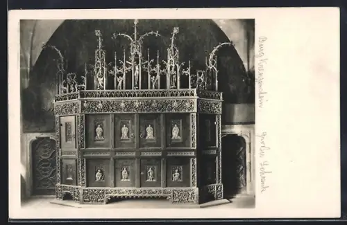 AK Leobendorf, Burg Kreuzenstein, Der grosse Schrank im Saale