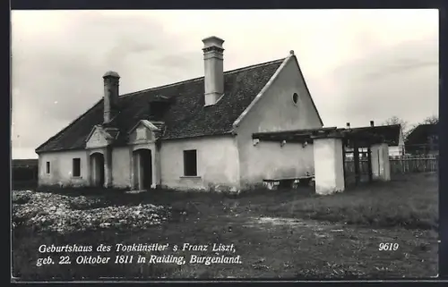 AK Raidling /Burgenland, Geburtshaus Franz Liszt