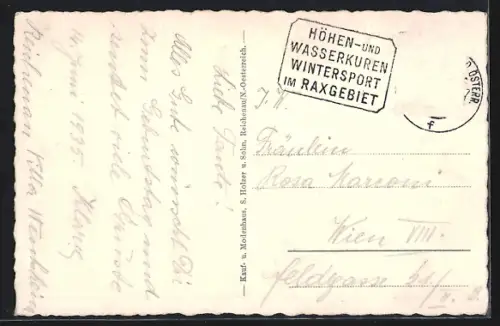 AK Reichenau, Kurpark mit Teich und Gebäude