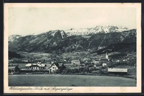 AK Windischgarsten /Ob.-Oe., Ortsansicht m. d. Lengsengebirge
