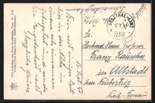 AK Windischgarsten /Ob.-Oe., Ortsansicht m. d. Lengsengebirge