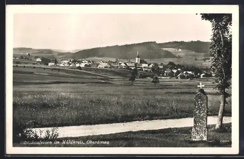 AK Schenkenfelden im Mühlkreis, Flusspartie mit Blick zum Ort
