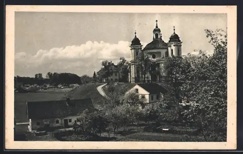 AK Stadl-Paura /Oberdonau, Kirche mit Umgebung