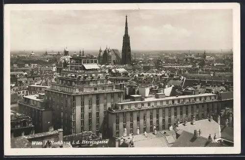 AK Wien I, Hochhaus i. d. Herrengasse, Kirche