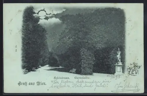 AK Wien, Schönbrunn, Gartenallee