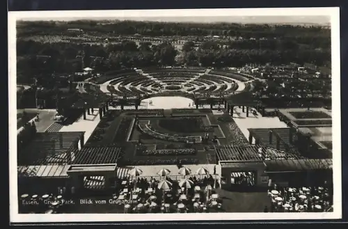 AK Essen, Grugapark aus der Vogelschau