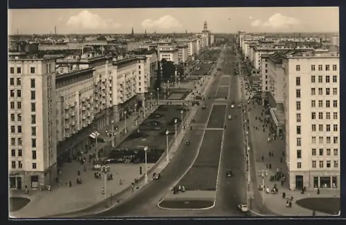 AK Berlin, Totalansicht der Stalinallee