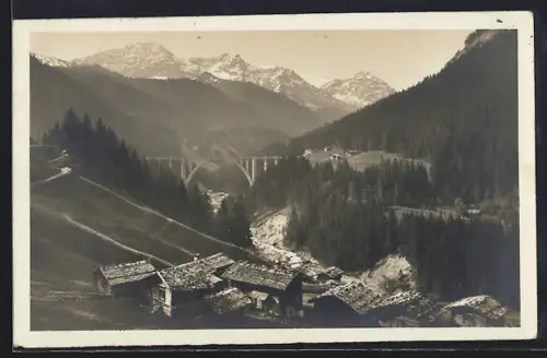 AK Langwies, Chur-Arosa-Bahn, Viadukt