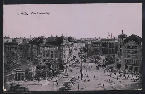 AK Berlin-Tiergarten, Potsdamerplatz aus der Vogelschau
