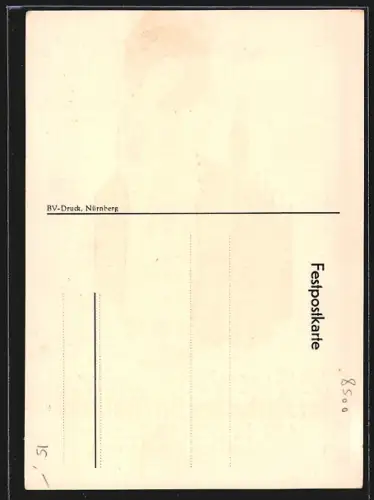 Künstler-AK Nürnberg, 70. Generalversammlung der Katholiken Deutschlands 1931, Kirche und Maria