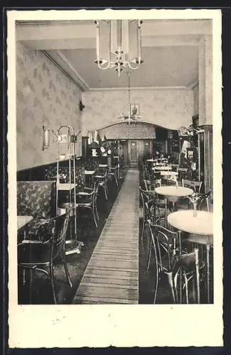 AK Lünen a. d. Lippe, Konditorei-Cafe Schwarze, Innenansicht