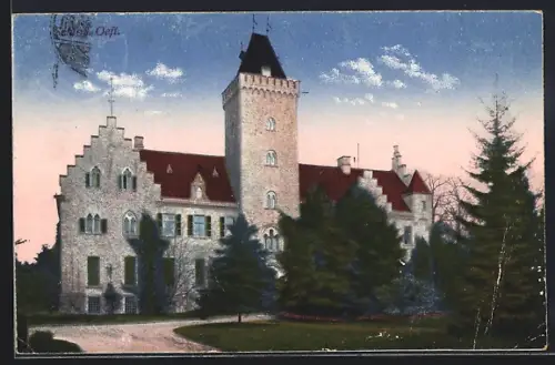 AK Essen-Kettwig, Blick auf Schloss Oefte