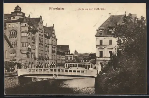 AK Pforzheim, Partie an der Rossbrücke