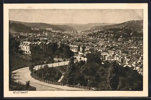 AK Stuttgart, Ausblick vom Kanonenweg