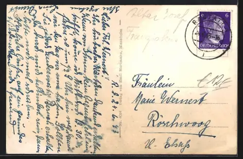 AK Rastatt, Inneres der Stadtkirche