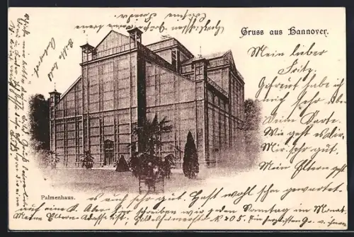 Lithographie Hannover, Partie am Palmenhaus