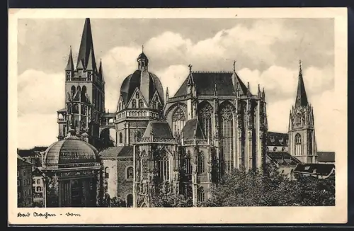 AK Bad Aachen, Blick auf den Dom
