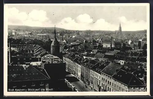 AK Bad Aachen, Blick auf die Stadt