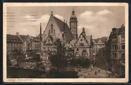 AK Leipzig, Blick auf die Thomaskirche