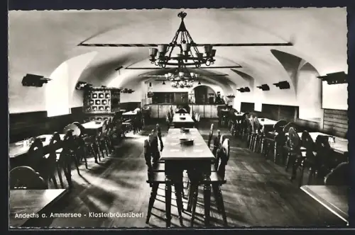 AK Andechs a. Ammersee, Klosterbräustüberl Innenansicht