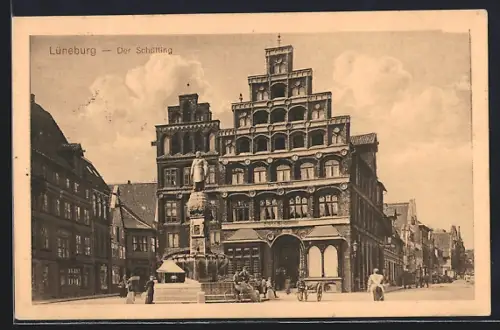 AK Lüneburg, Der Schütting mit Denkmal