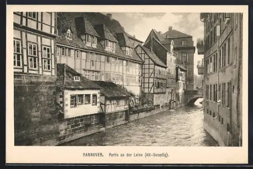 AK Hannover, Partie an der Leine, Alt-Venedig