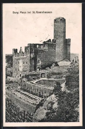 AK St. Goarshausen, Burg Maus