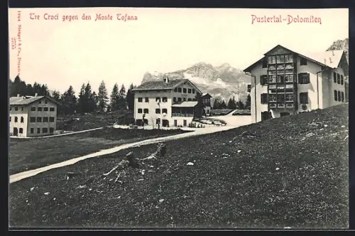 AK Passo Tre Croci, Ortsansicht gegen den Monte Tofana
