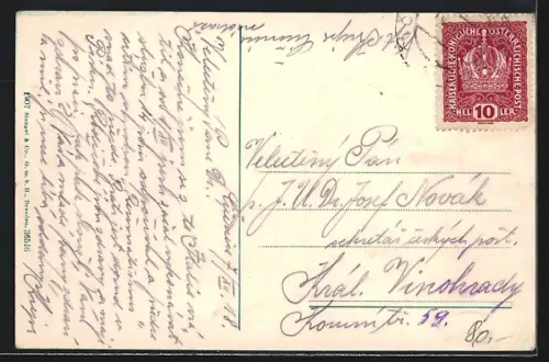 AK Sexten, Sextental, Der Postgasthof im Fischleintal