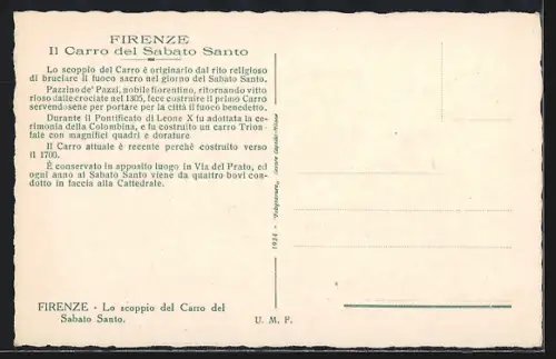 AK Firenze, Il Carro del Sabato Santo