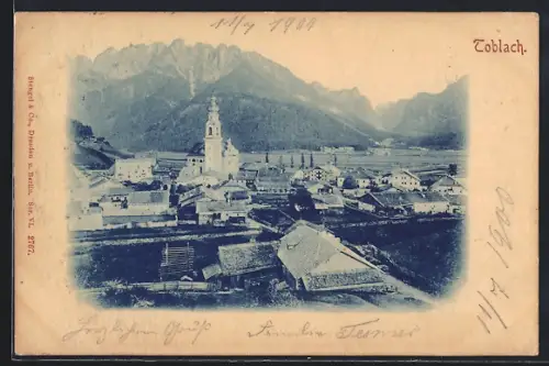 AK Toblach, Blick über den Ort