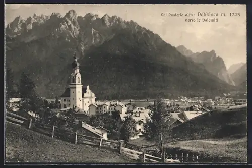AK Dobbiaco /Val Pusteria, Dobbiaco verso le Dolomiti